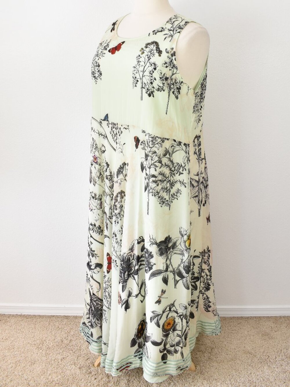 Kavita Bhartia Sleeveless A-Line Floral Maxi Dress - 2X - Picture 6 of 11